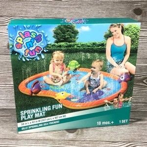 Sprinkling fun kids splash pad.   Z100